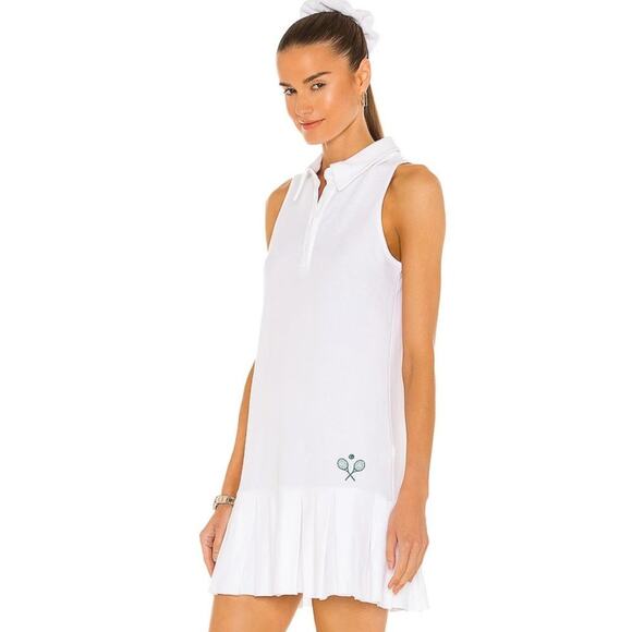 Revolve Tennis Club Polo Mini Dress White NWT Size Small - Picture 3 of 6